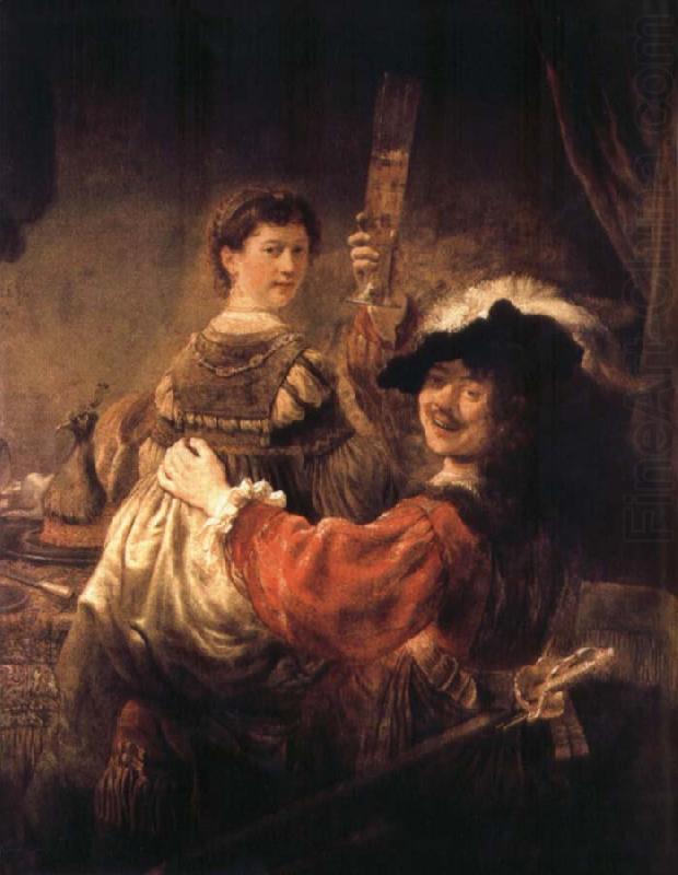 Self-Portrait with Saskia, REMBRANDT Harmenszoon van Rijn